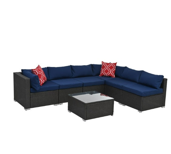 Rattan And Tempered Glass Tables